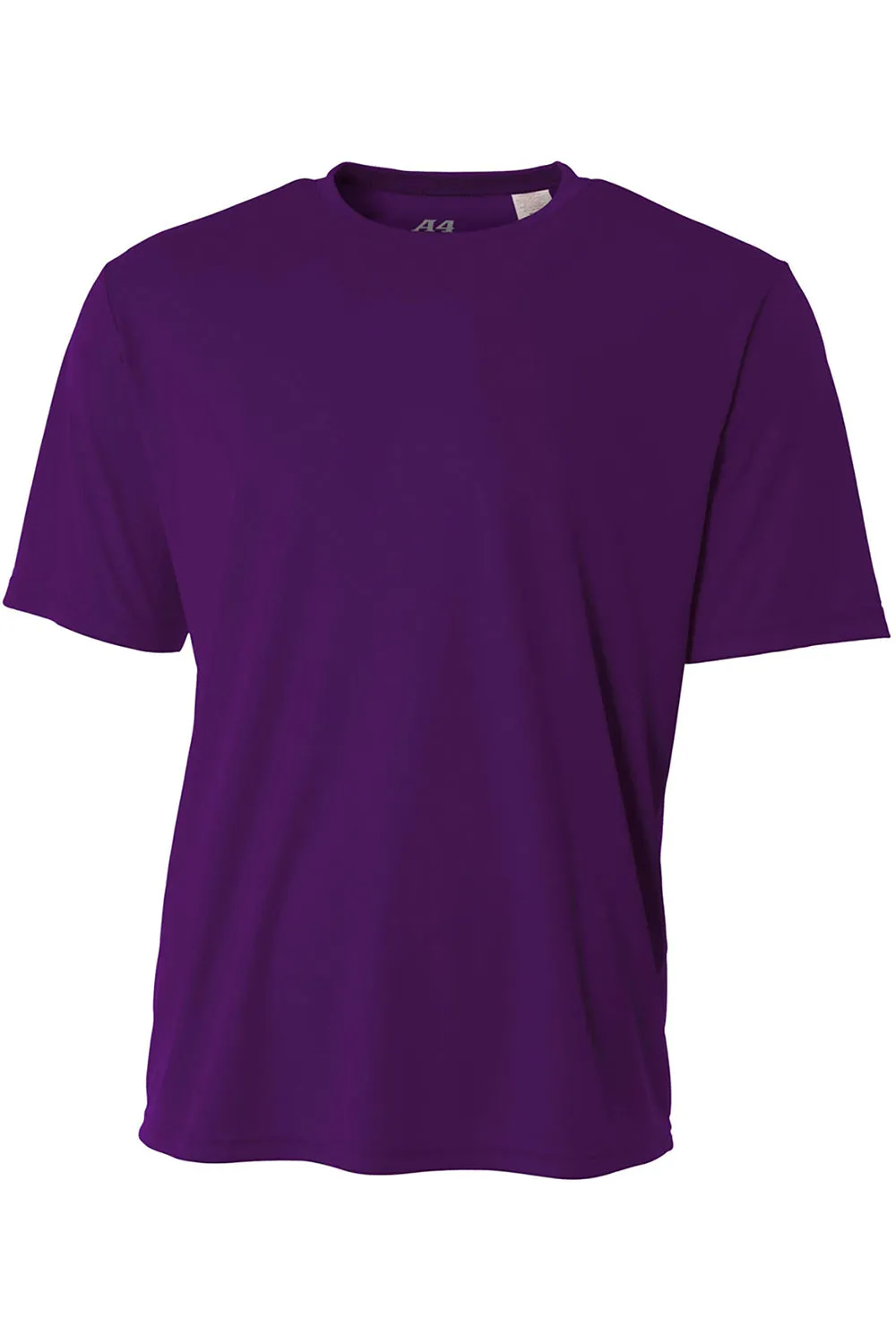 A4 Youth Performance Moisture Wicking Short Sleeve Crewneck T-Shirt - Purple