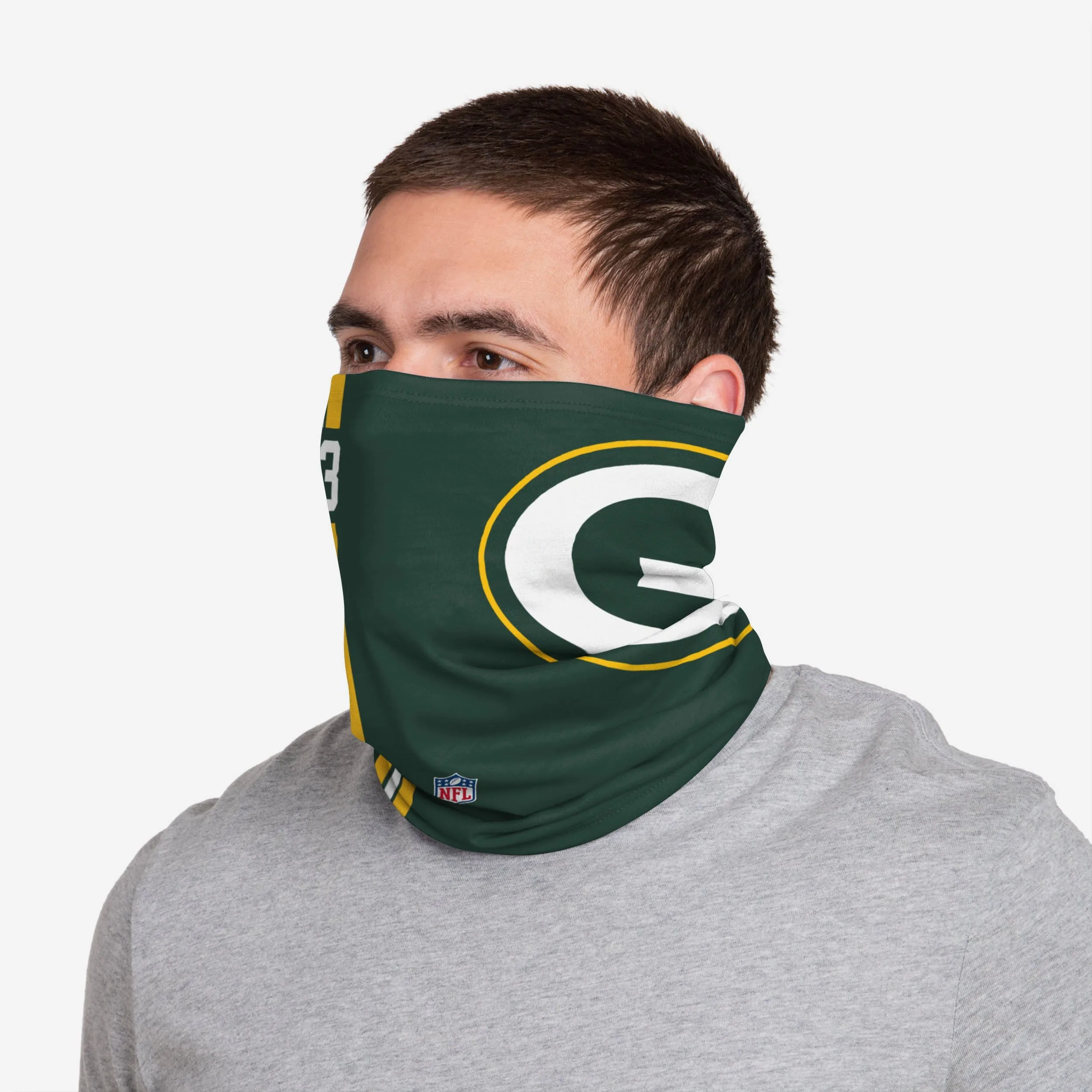 Aaron Jones Green Bay Packers On-Field Sideline Logo Gaiter Scarf