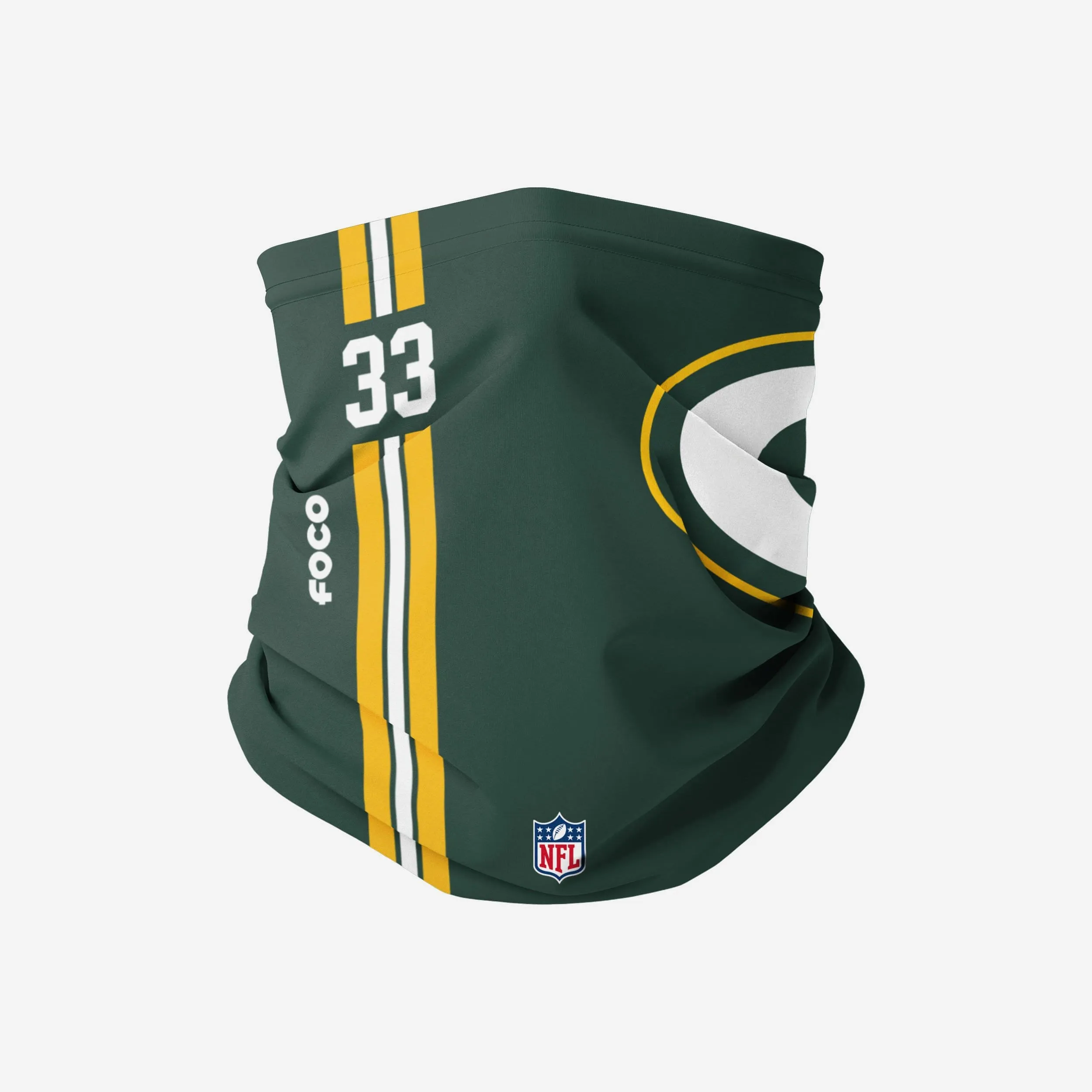 Aaron Jones Green Bay Packers On-Field Sideline Logo Gaiter Scarf