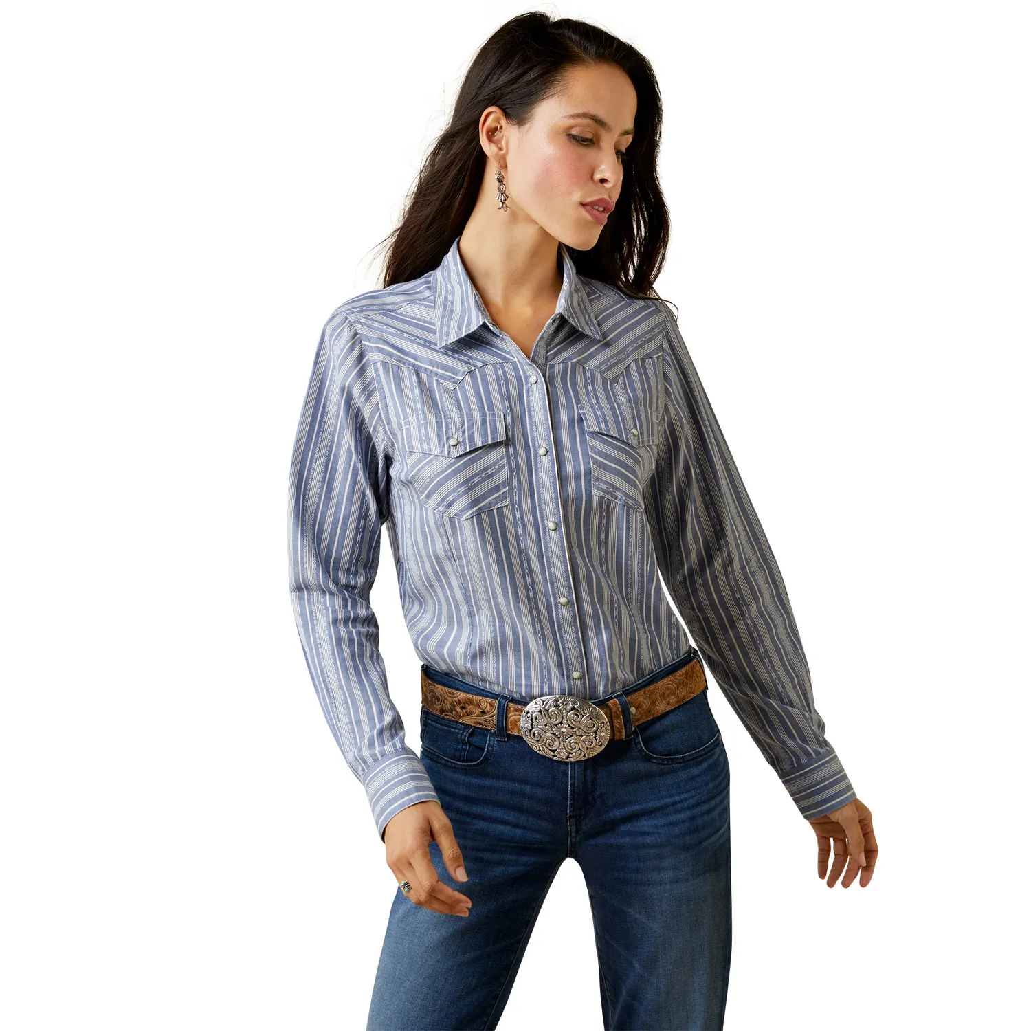 Ariat Womens Windward L/S Shirt Windward Dobby Stripe