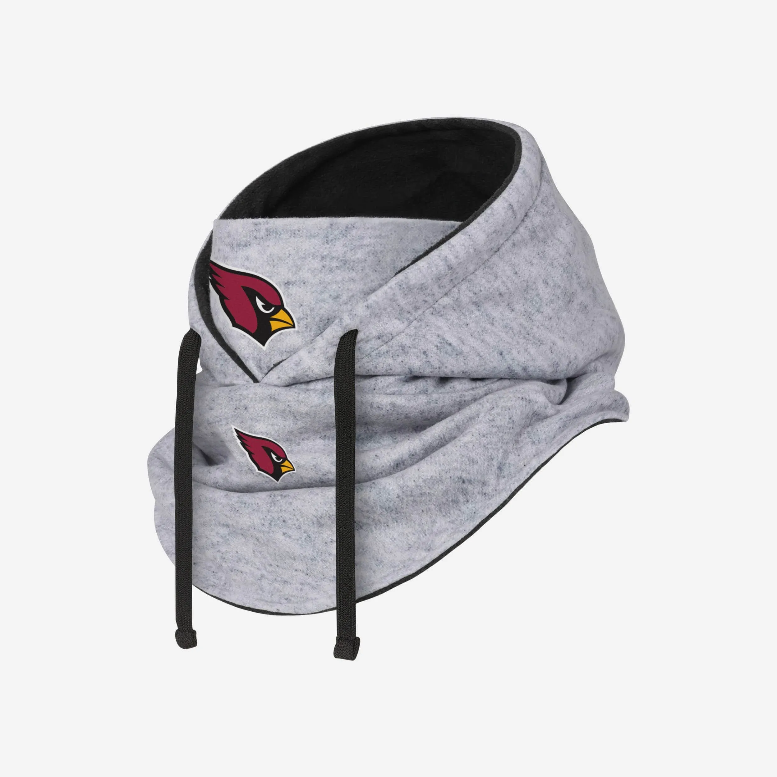 Arizona Cardinals Heather Gray Drawstring Hooded Gaiter Scarf