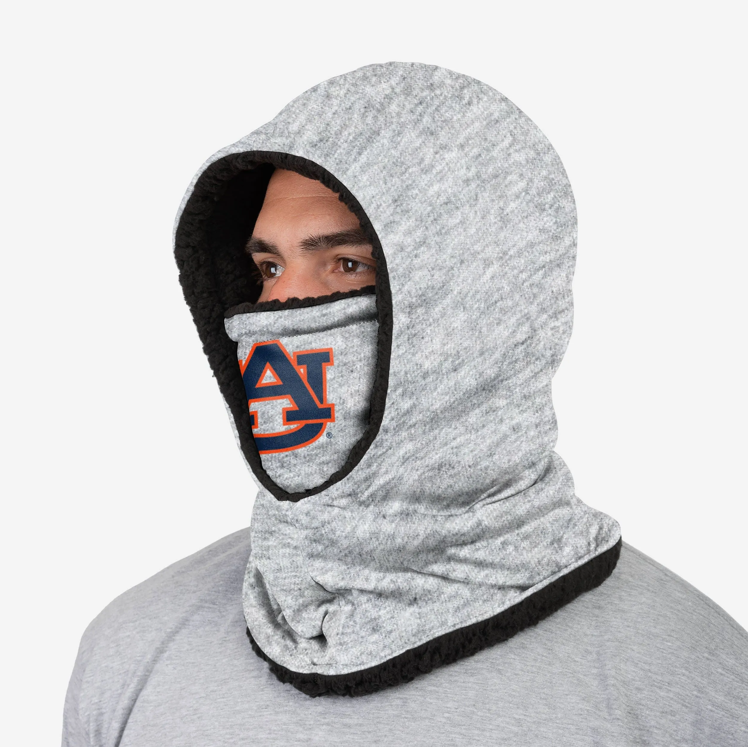 Auburn Tigers Heather Grey Big Logo Hooded Gaiter