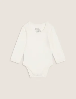 Baby Long Sleeve Bodysuit - Natural White