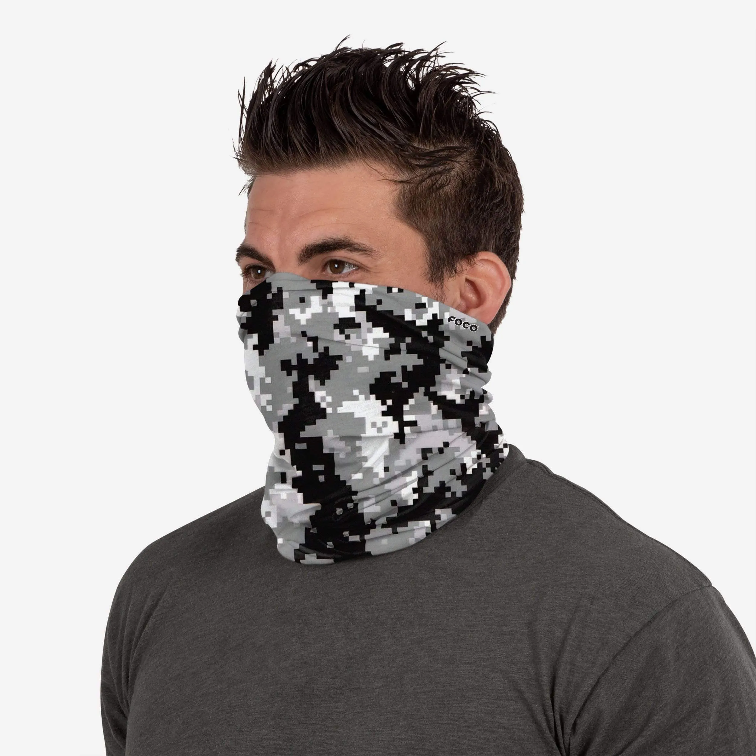 Black & White Digital Camo Gaiter Scarf