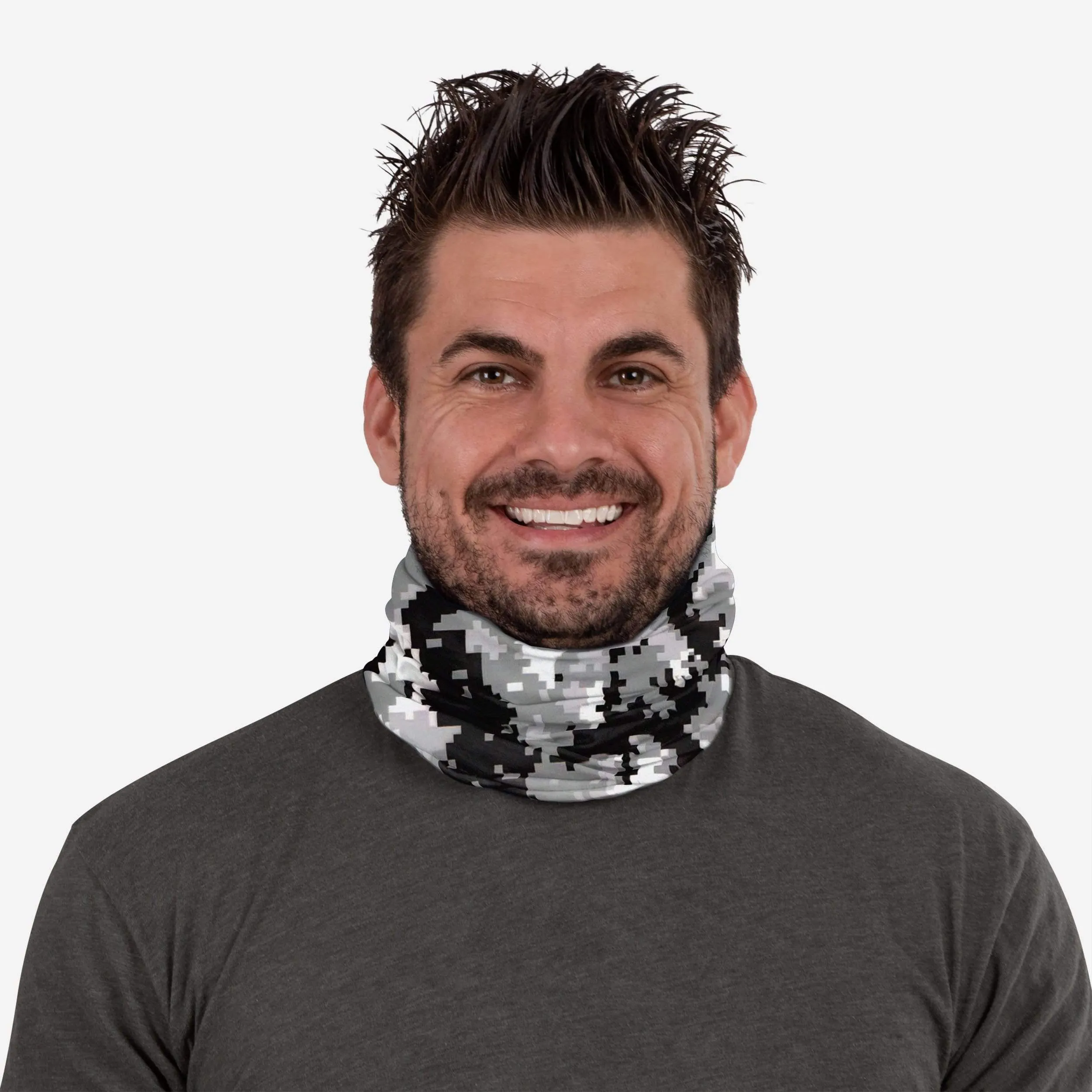 Black & White Digital Camo Gaiter Scarf