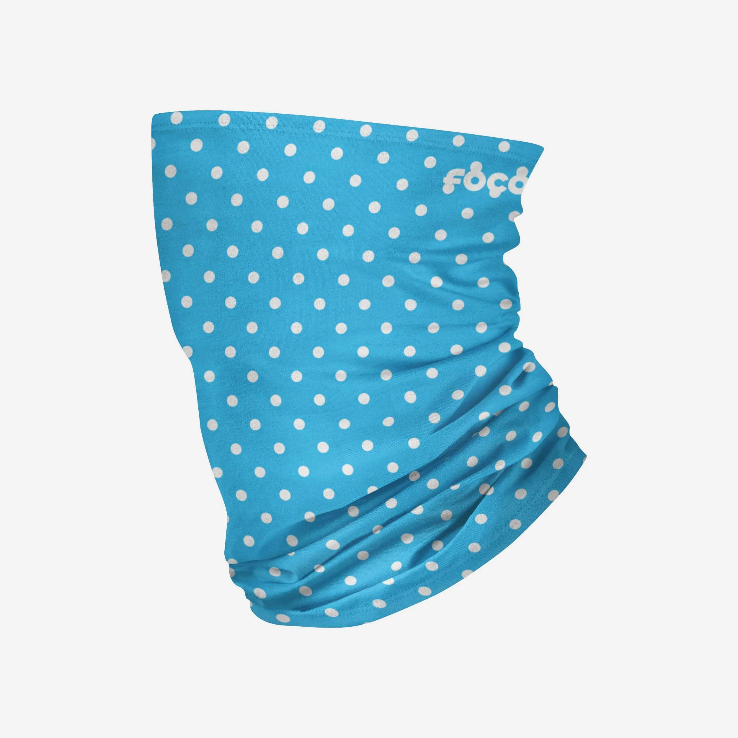 Blue Polka Dots Polyfleece Gaiter Scarf