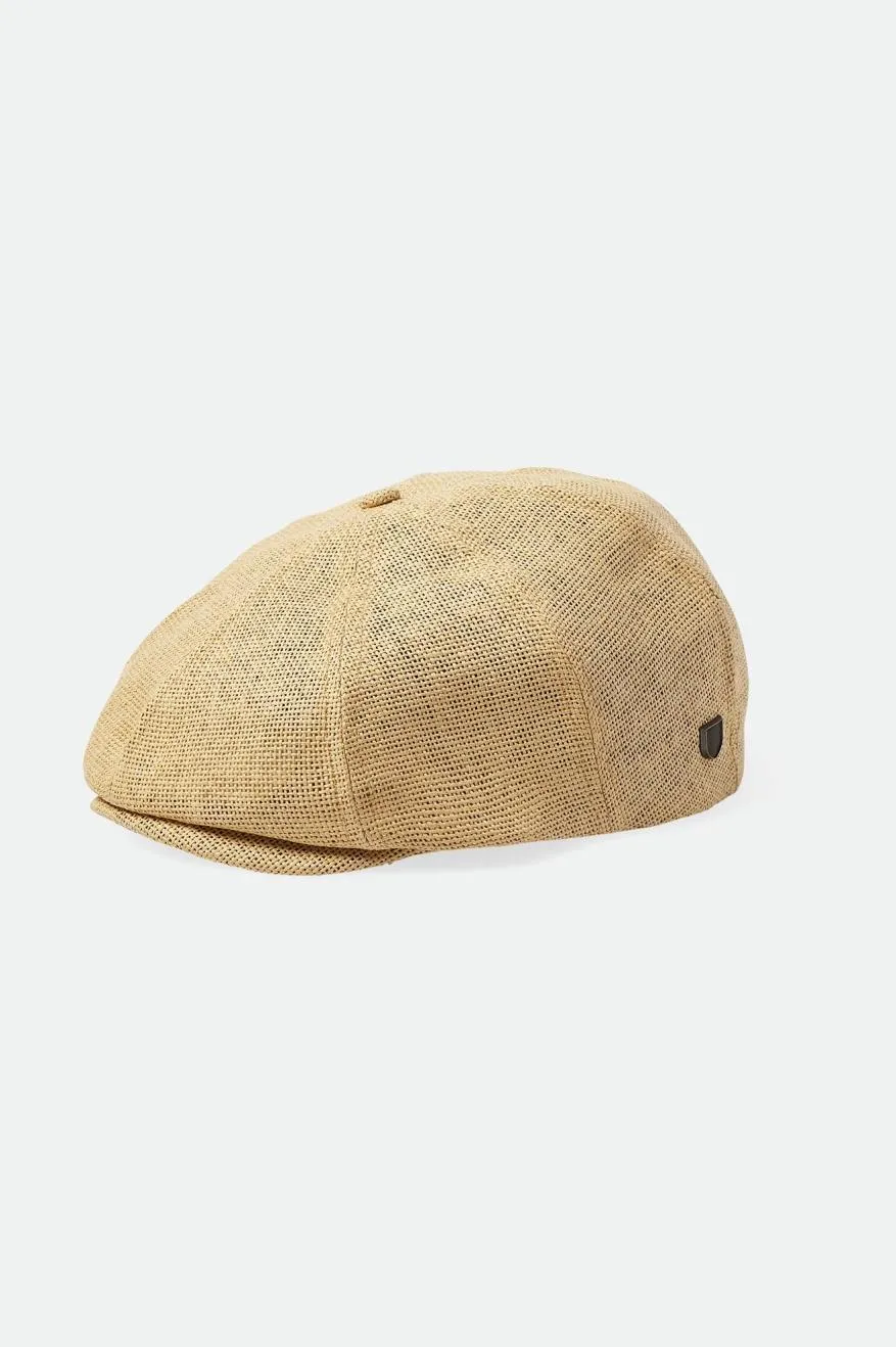 Brood Lightweight Newsboy Cap - Natural Straw