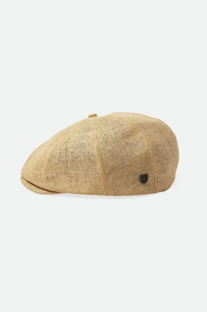 Brood Lightweight Newsboy Cap - Natural Straw