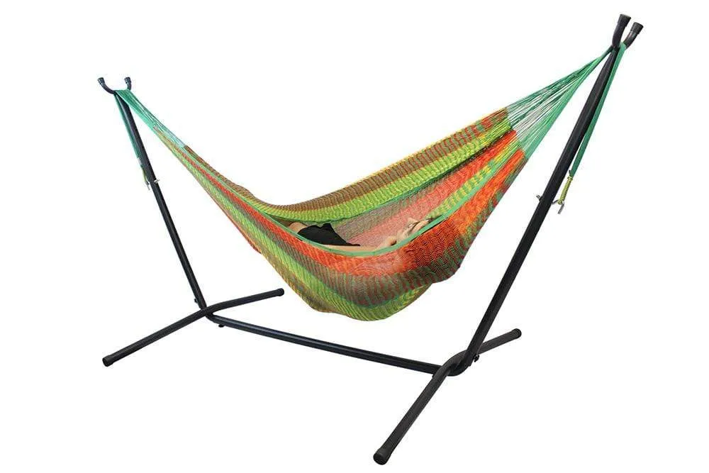 Double Mayan Hammock with Universal Stand