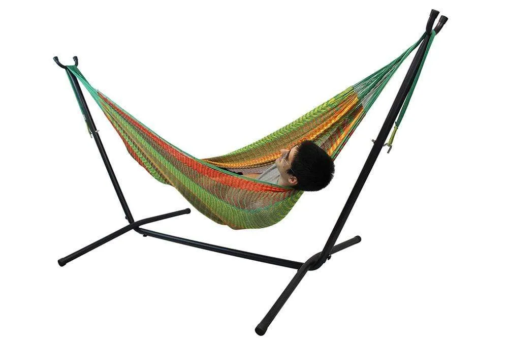 Double Mayan Hammock with Universal Stand