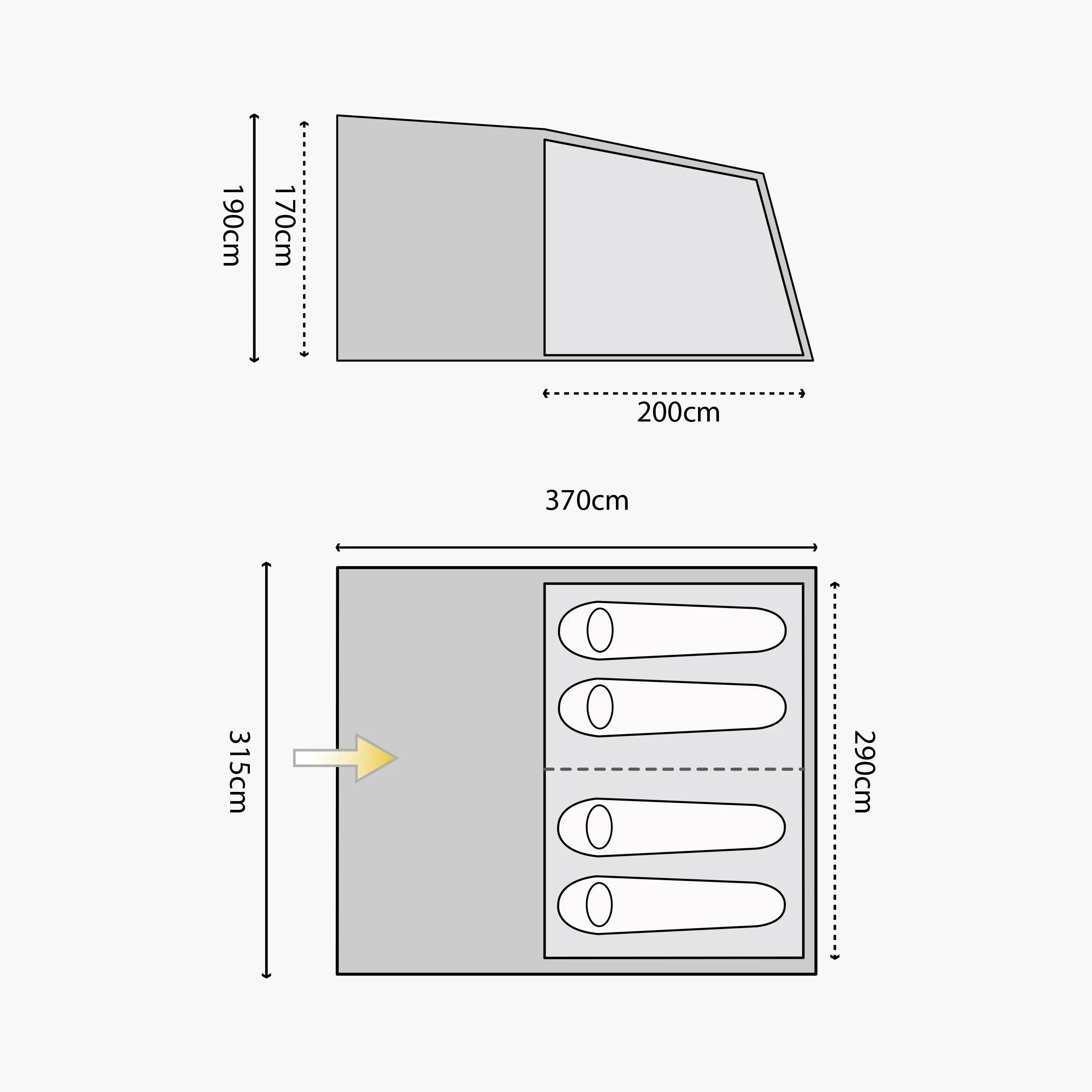 ELM 4 Person TENT, TEAL