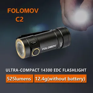 Folomov C2 525lm 14300 Ultra Compact LED Flashlight