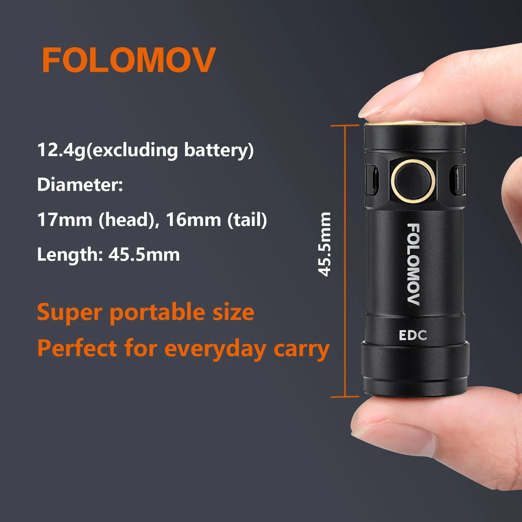 Folomov C2 525lm 14300 Ultra Compact LED Flashlight