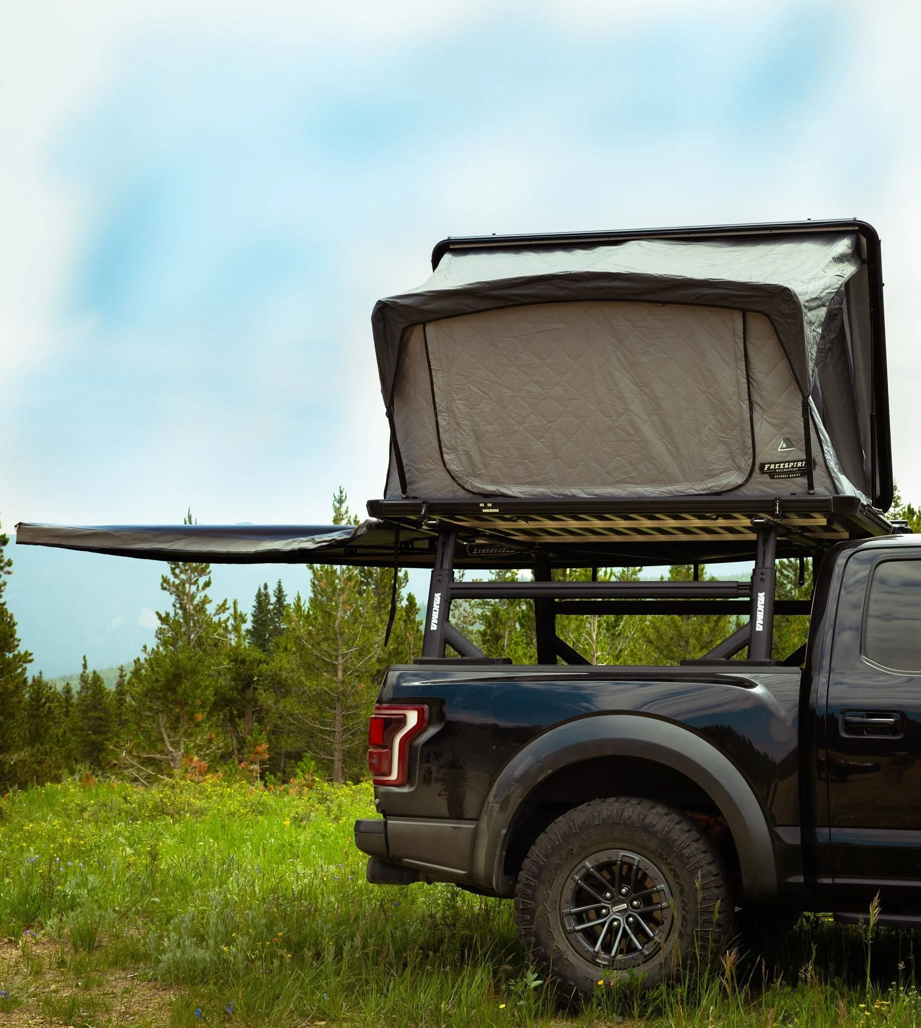 Freespirit Recreation Odyssey Series - Black Top Hard Shell - Rooftop Tent