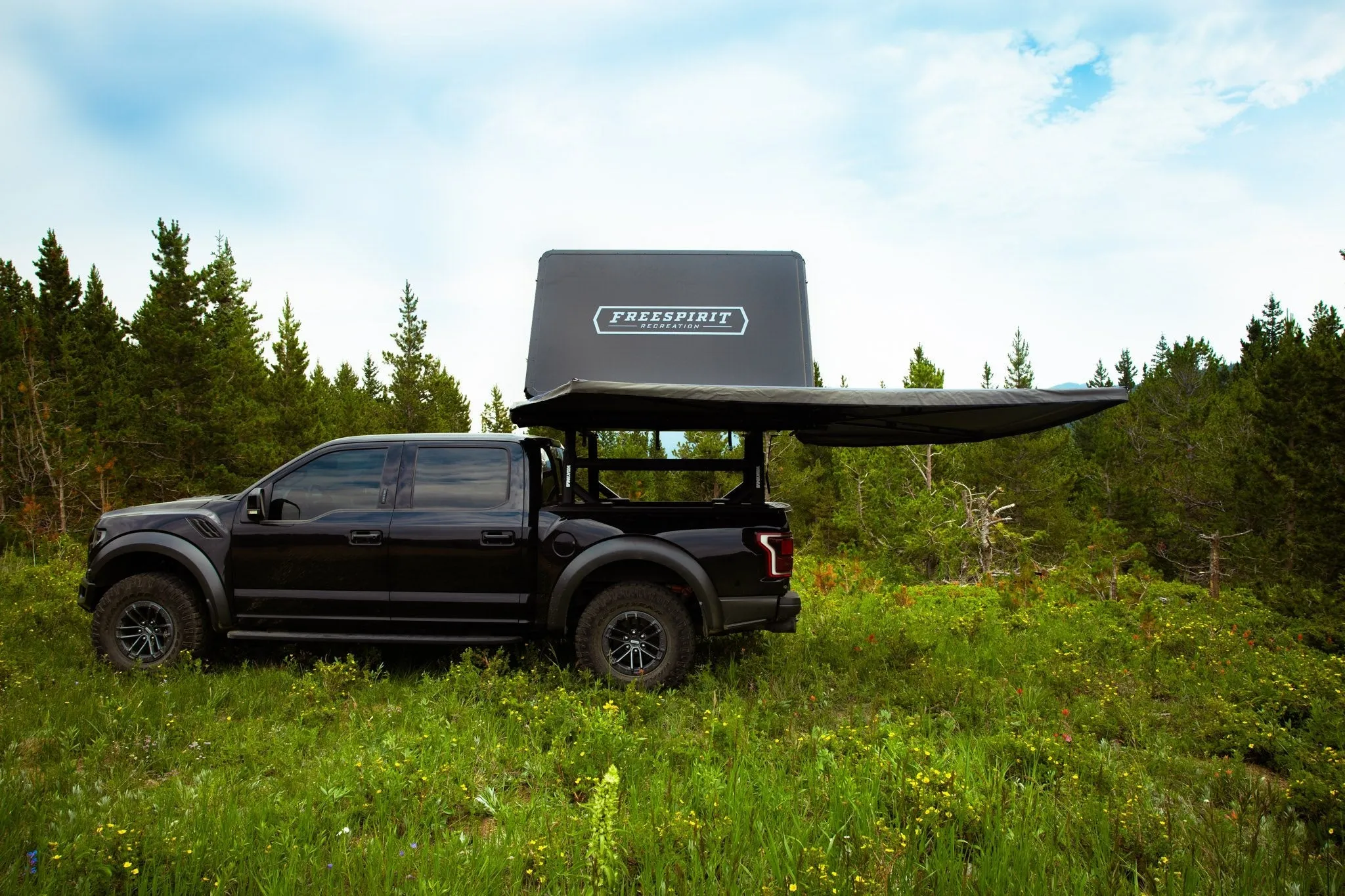 Freespirit Recreation Odyssey Series - Black Top Hard Shell - Rooftop Tent