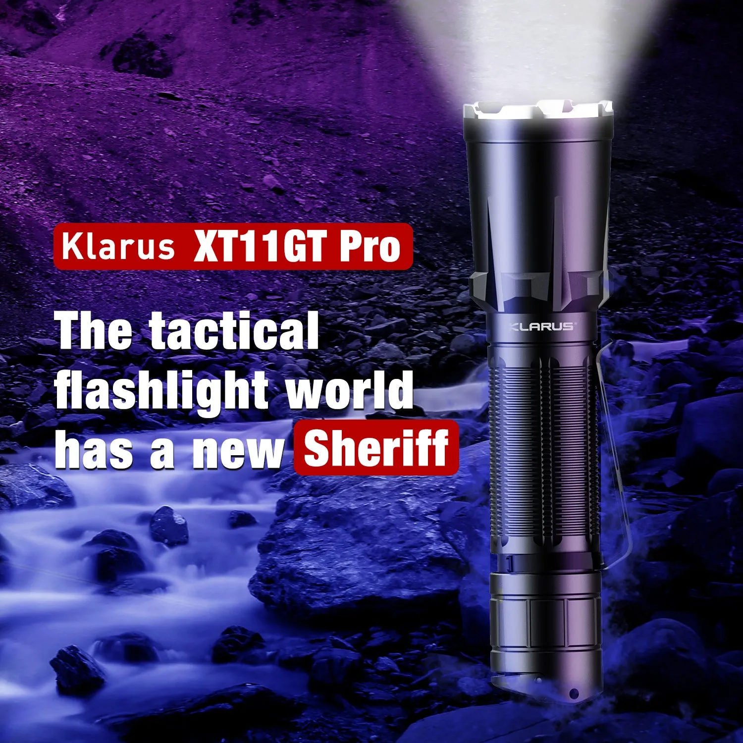 Klarus XT11GT Pro, 2200 Lumens USB C Rechargeable Tactical Flashlight, Dual Tail Switch, 3100 mAh 18650 Battery