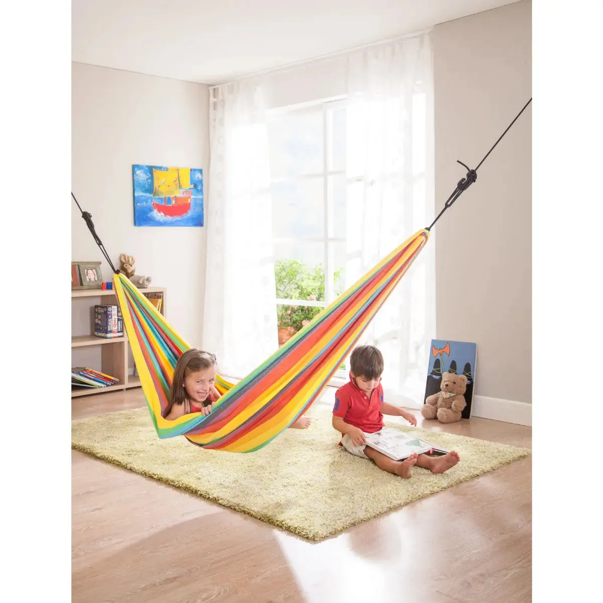 LA SIESTA Iri Organic Cotton Kids Hammock (Rainbow)