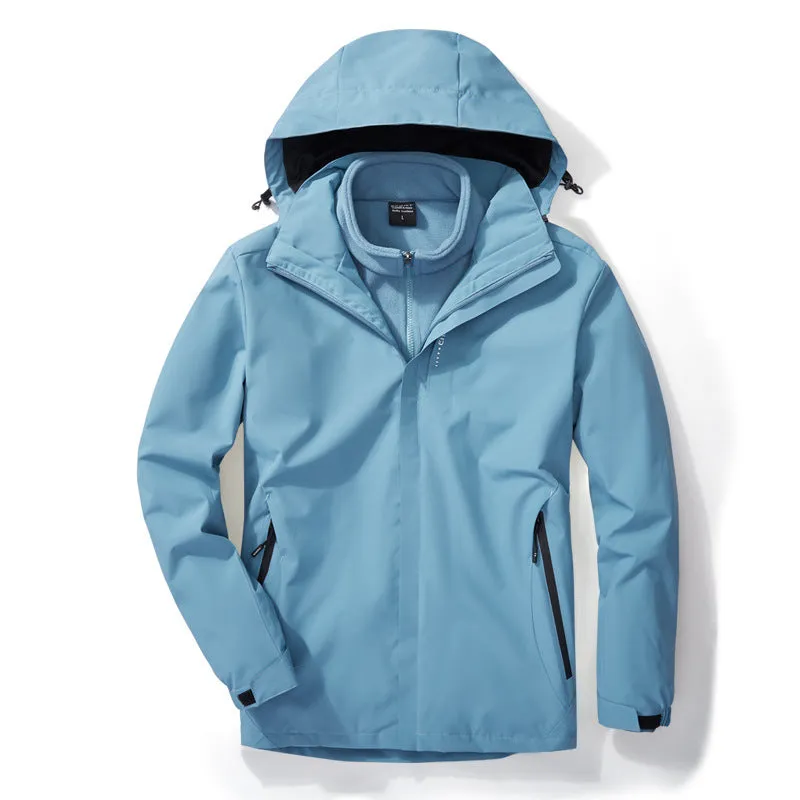 Men's Waterproof Fleece Jacket Winter Warm Outdoor Jacket