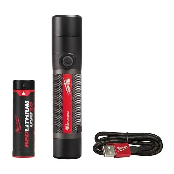 Open Box -  Milwaukee 2160-21 USB Rechargeable 800 Lumens Compact Cordless Flashlight (3 Ah)