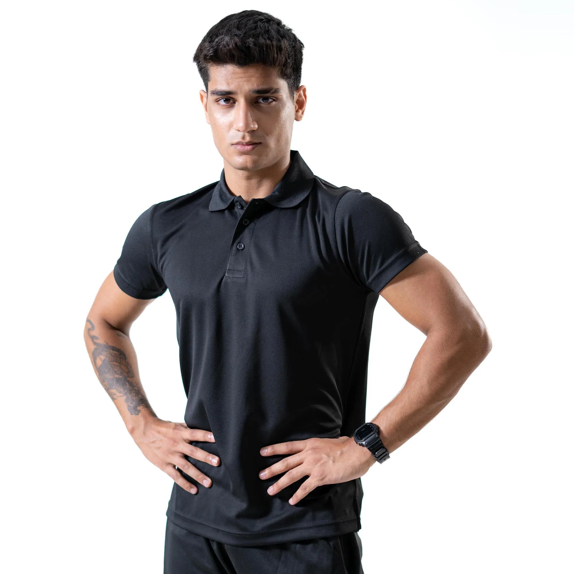 Polo Republica Men's Moisture Wicking Activewear Polo Shirt