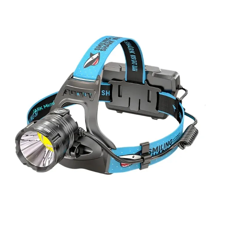 Smilling Shark K808 Super Bright Headlight LED P100 8000LM Headlamp Rechargeable Zoomable Head Flashlight for Camping Hiking