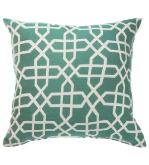 Sunbrella 18"X18" Square Throw Pillow - Bevel Lagoon