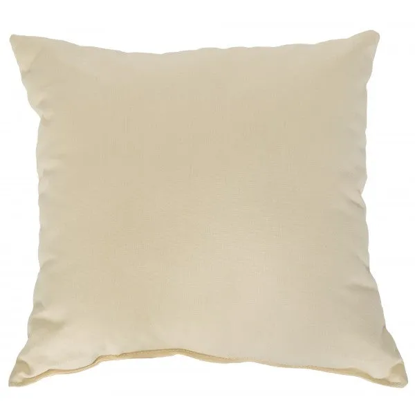 Sunbrella 18"X18" Square Throw Pillow - Cream