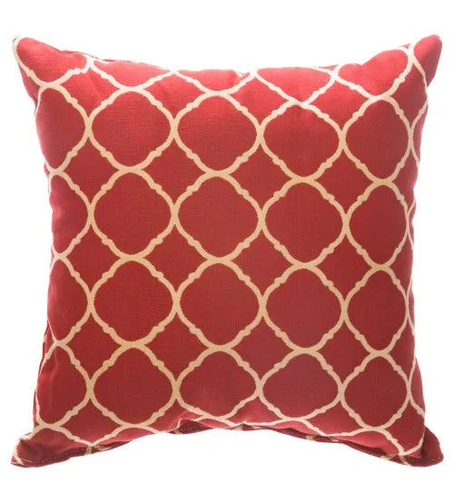 Sunbrella 24"X24" Square Throw Pillow - Accord II Crimson