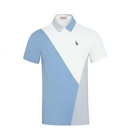 SVG Golf Men's Color Block Short Sleeve Polo Shirt