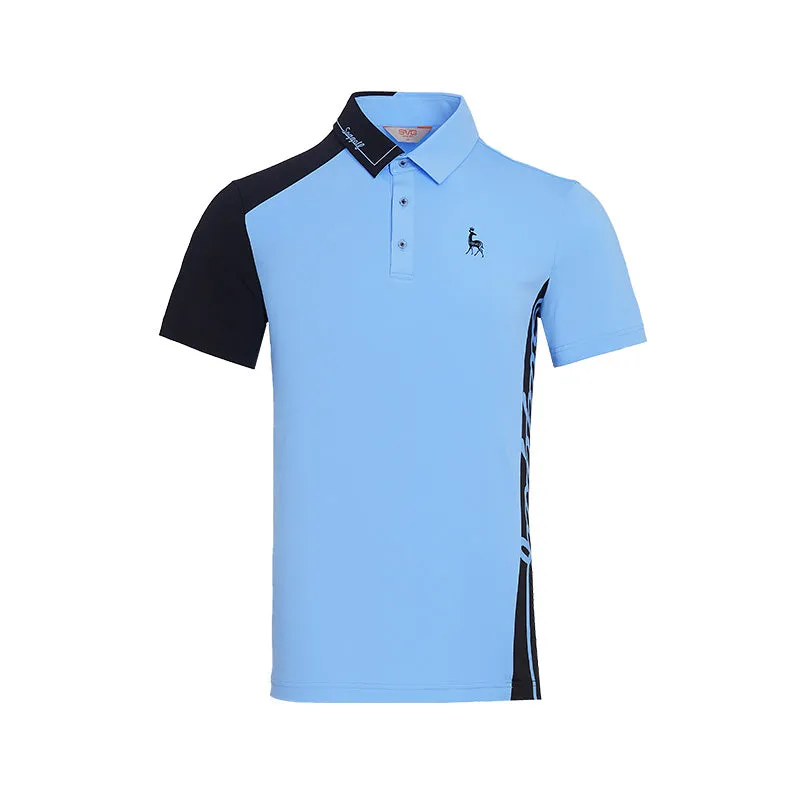 SVG Men's Colorblock Short-sleeved Polo Shirt