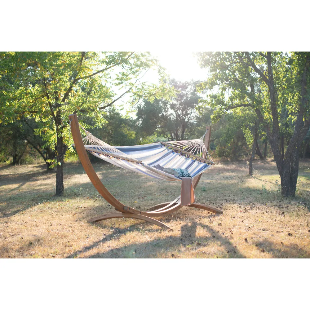 Wooden Hammock Stand and Double Spreader Bar Hammock